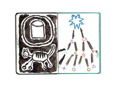 SKB abstract art drawing graphic design illustration journal modern painting sketchbook