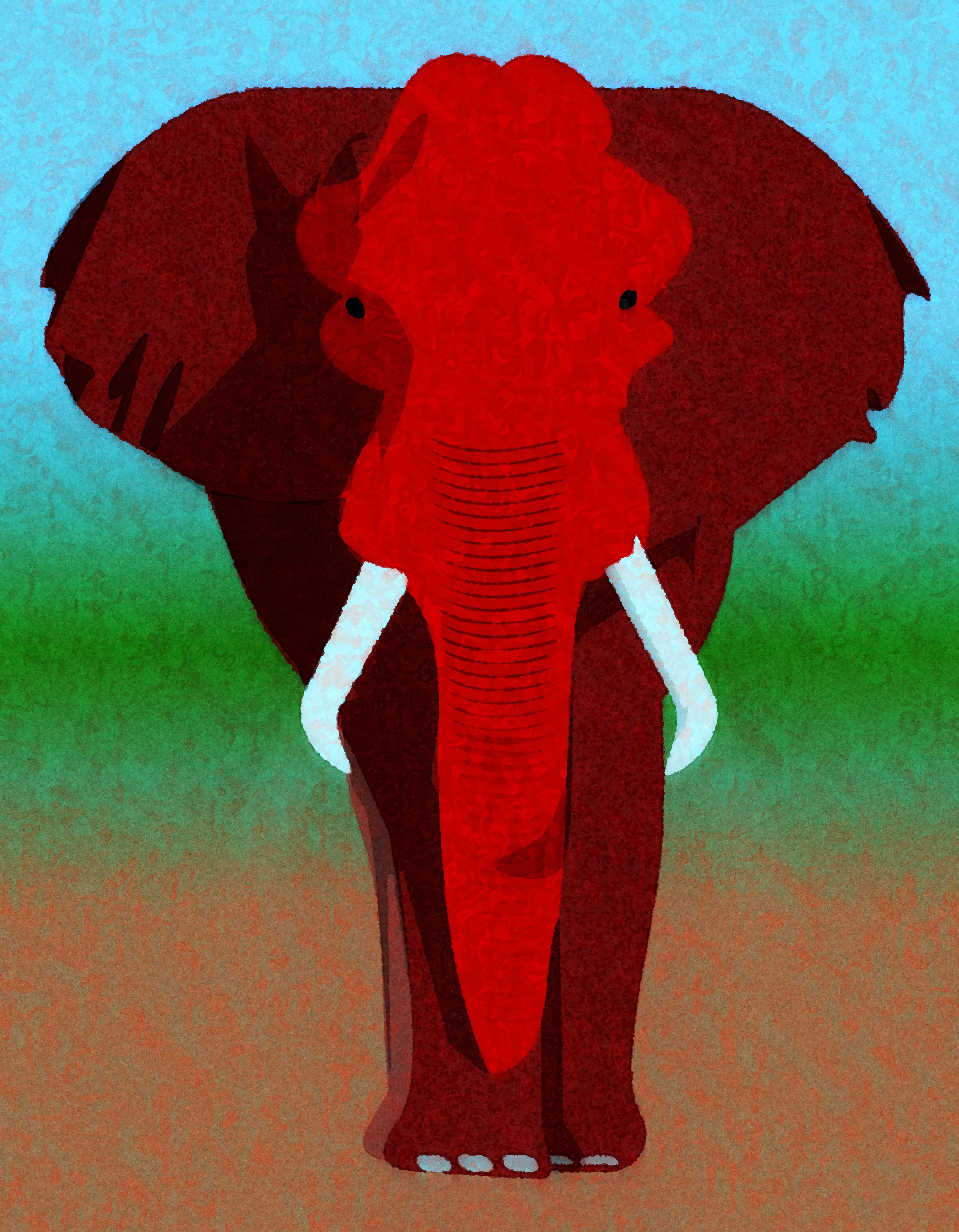 red alert!!! alert charge elephant hefferlump illustration noise red red alert shunte88 vector
