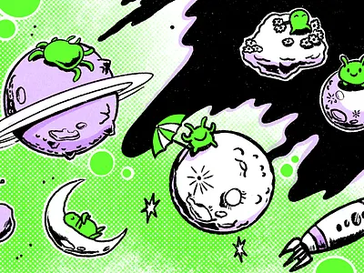 Editorial Art for Sprites.dev 2 comic book handdrawn illustration storytelling tech