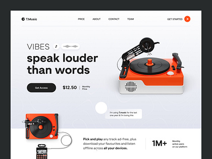 Music Streaming Platform Landing Page