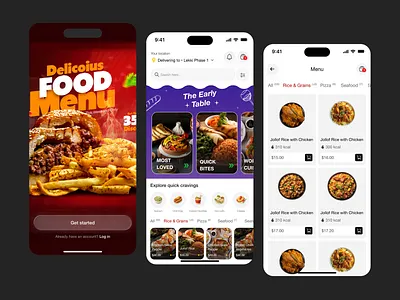 Food App Design app design design fast food food food app food delivery app food menu food order food recipe app ios mobile mobile app mobile ui recipe app restaurant ui uiux ux