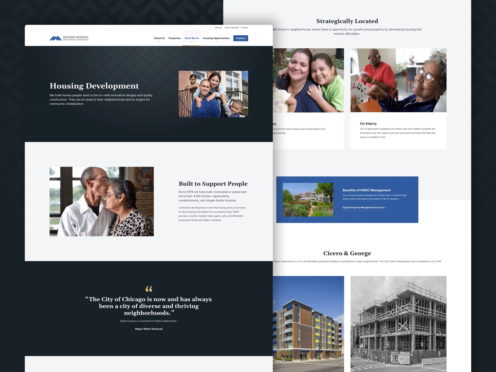 Example of Hispanic Housing Development Corporate - Website Redesign