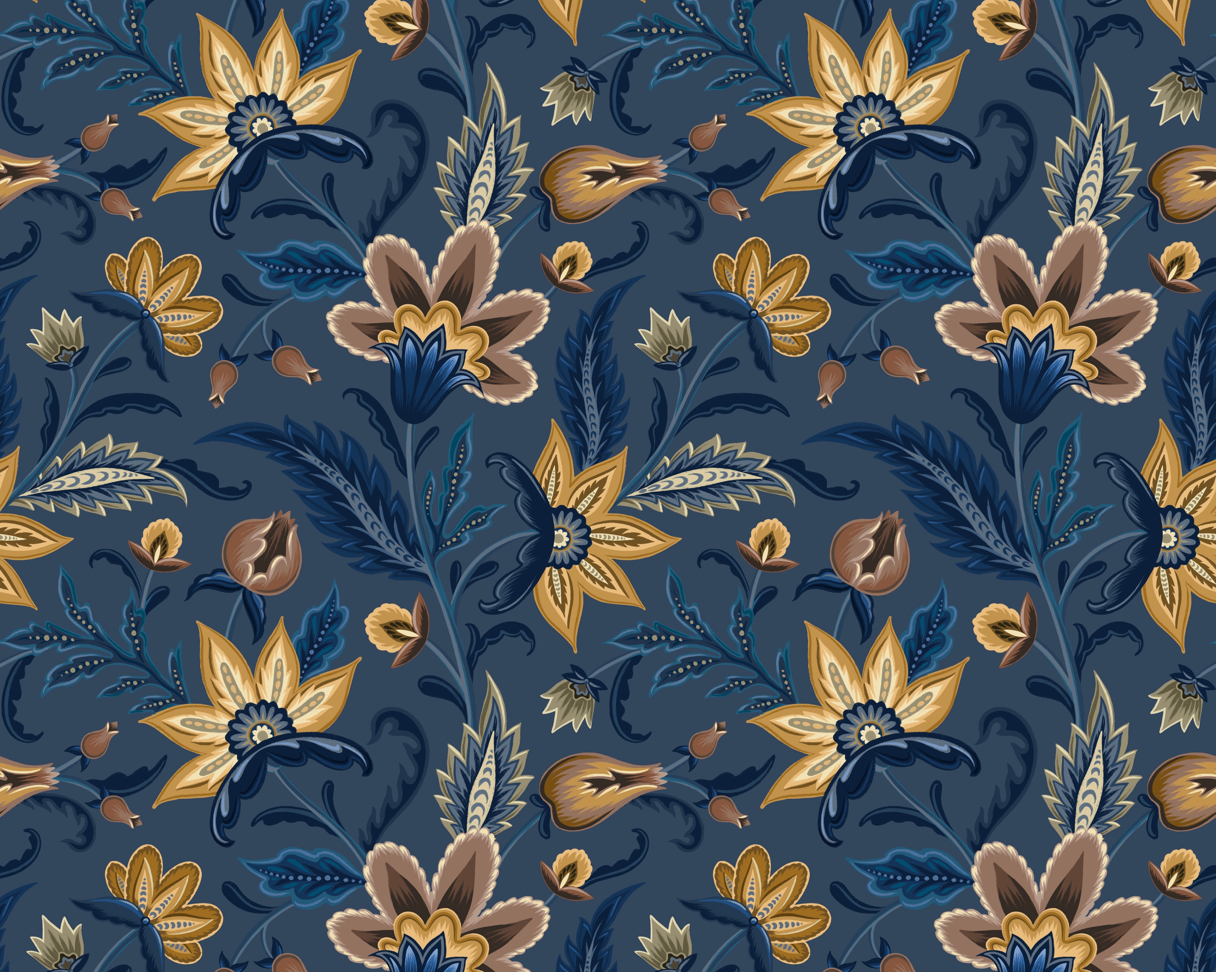 Graphic seamless pattern in ethnic style