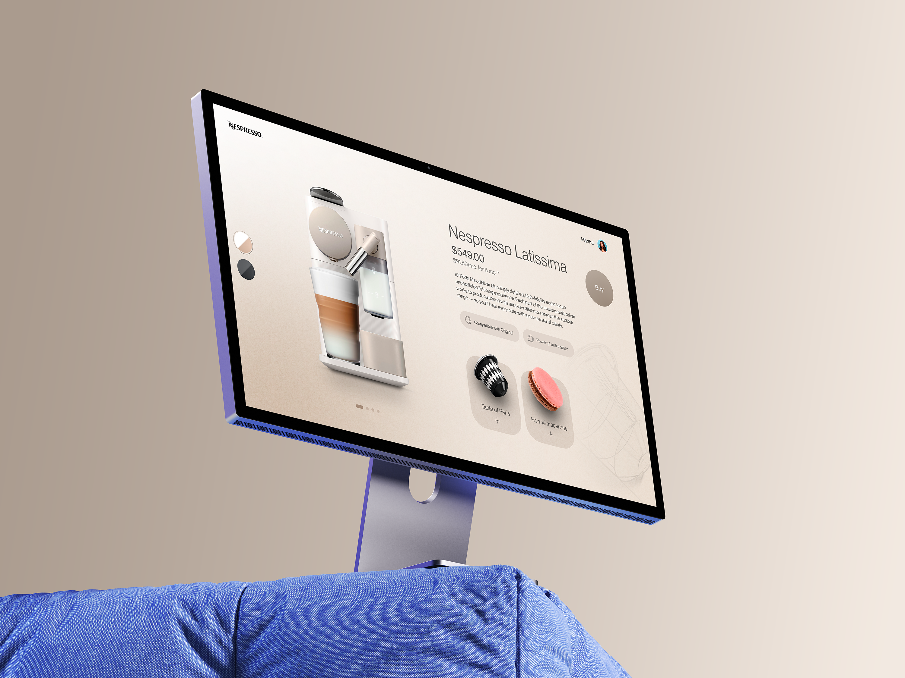 Nespresso Website 3d coffee design ecommerce interactive interface nespresso product detail ui ux website