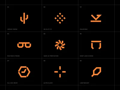 Sunglasses Company Brand Icons brand design brand icons brand mark branding cactus desert icon icon set iconography icons identity design illustration sun sunglasses wells wells collins wells collins design