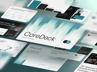 CoreDeck Business Presentation Template branding design graphic design illustration logo powerpoint presentation presentation template template ui