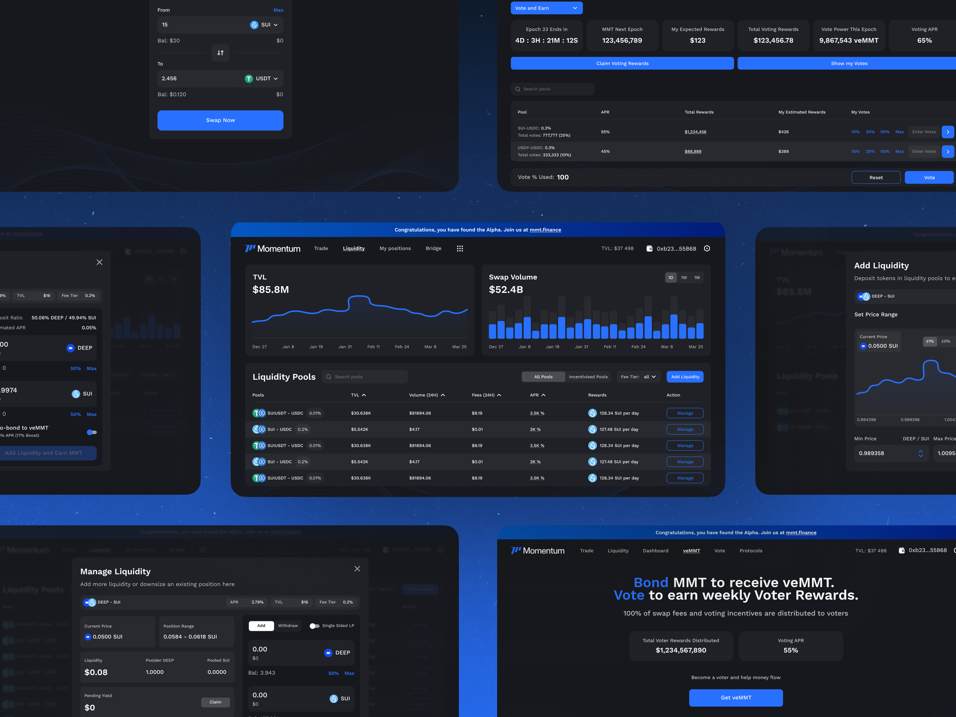 DeFi Product Dashboard Design