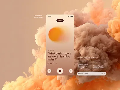 AI Mobile Interface ai app assistant chat clean design mobile modern ui ux website