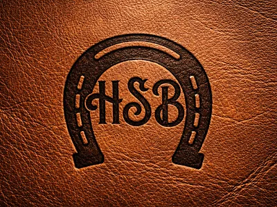 Horse Shoe Brand — Leather Stamp Monogram brand design brand identity brand presentation branding cowboy designer portfolio embossed logo heritage branding identity design leather branding leather stamp lettering logo design logo mark monogram ranch typography vintage logo western western branding