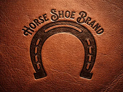 Horse Shoe Brand — Leather Stamped Heritage Logo badge design brand design brand identity brand presentation branding cowboy designer portfolio embossed logo heritage branding identity design leather branding leather stamp lettering logo design logo mark ranch typography vintage logo western western branding