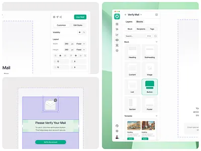 Email Builder Dashboard builder builder dashboard dashboard design email builder email dashboard email design interface product design saas ui ui design ux