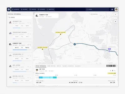 CargoPulse — Shipping Track Monitoring card cargo shipment clean dashboard delivery design logistics platform management order tracker product desig road shipping track tracking transport transportation truck ui uiux ux