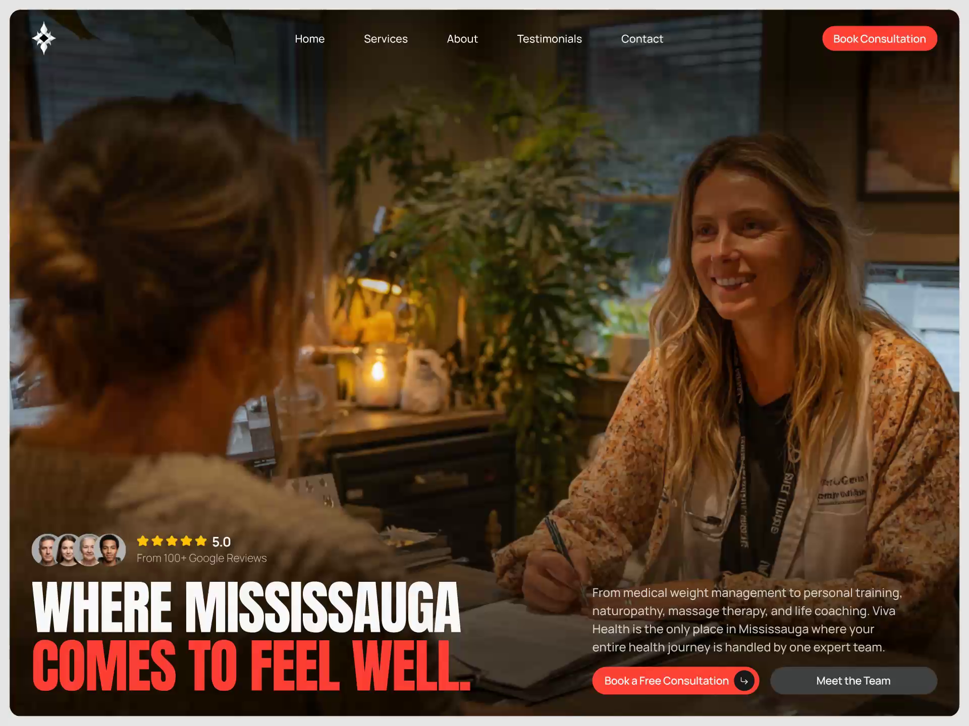 Wellness & Medical Center Homepage Design