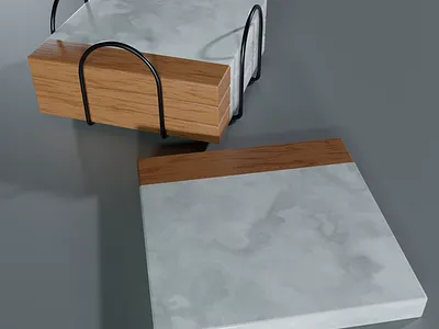Marble Coasters 3d blender