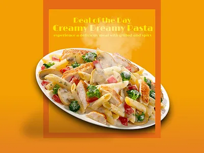 Food Promotion Poster Design, Creamy dreams on a plate food advertisement food branding food poster promotion graphic design ui