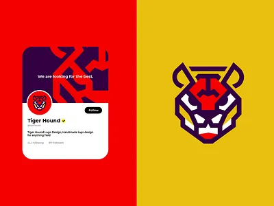 Tiger Hound Logo Design animal brand design branding graphic design icon logo logo mark mascot logo modern logo tiger