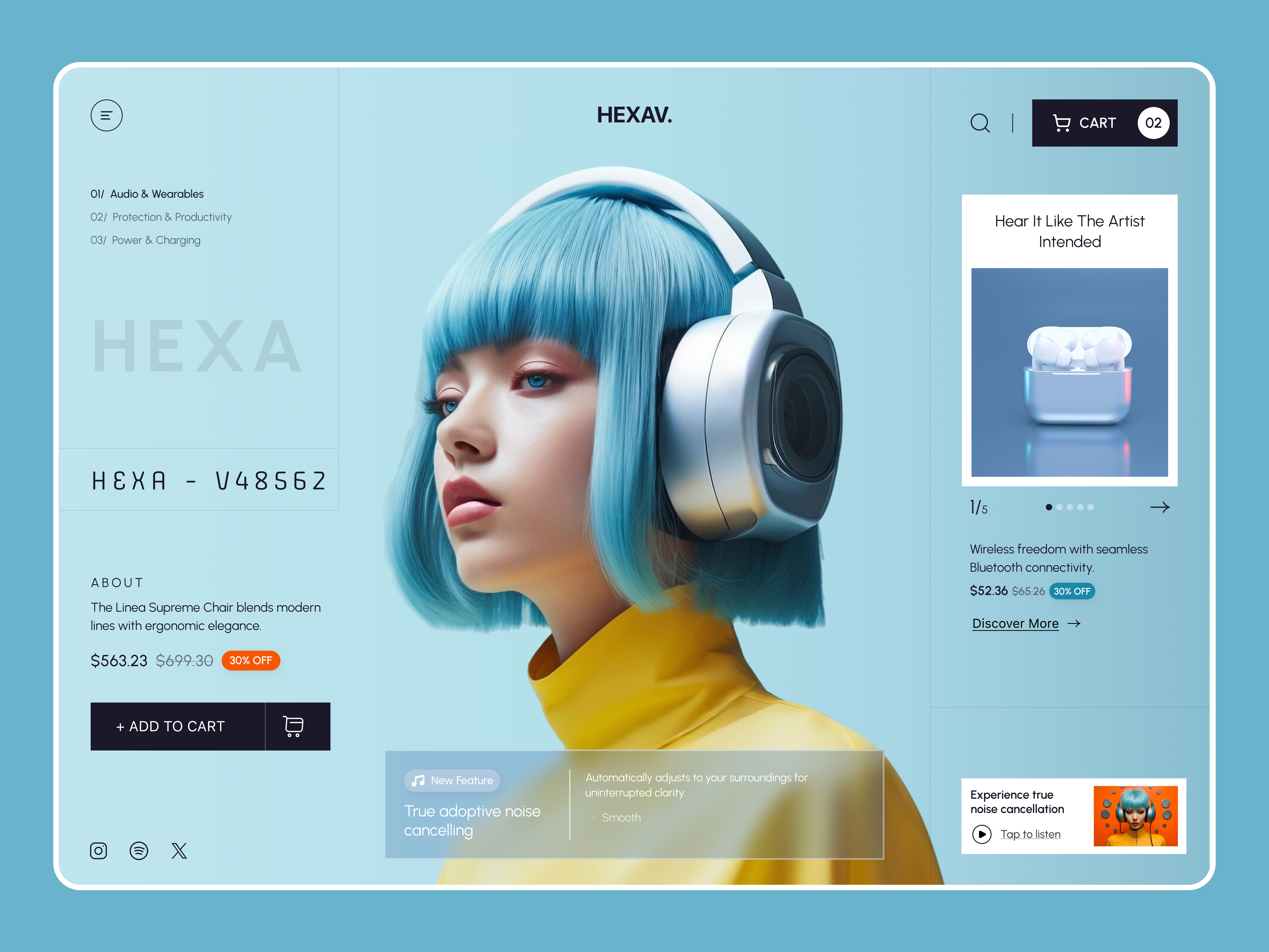 Modern Headphone Website Design clean ui digital product design earbuds earbuds design earbuds landing page earbuds website earbuds website ui ecommerce website gadget website interface design landing page modern ui product design product landing page ui design ux design web design web ui website design wireless earbuds