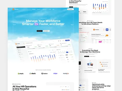 HR Management Website 3d admin dashboard analytic dashboard graphic design homepage hr hr dashboard hr management human management human resource landing page management saas task management ui web web design website website design