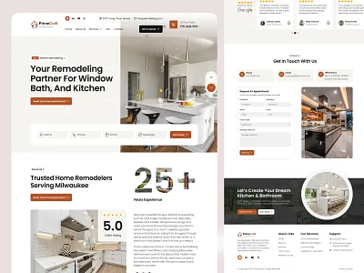 Kitchen & Bathroom Remodeling Website Design bathroomremodeling branding contractorwebsite customkitchen design figma homepage homerenovatio illustration interiordesign kitchenremodeling landing landing page modernkitchen remodelingservices servicebusiness ui uiux web design website