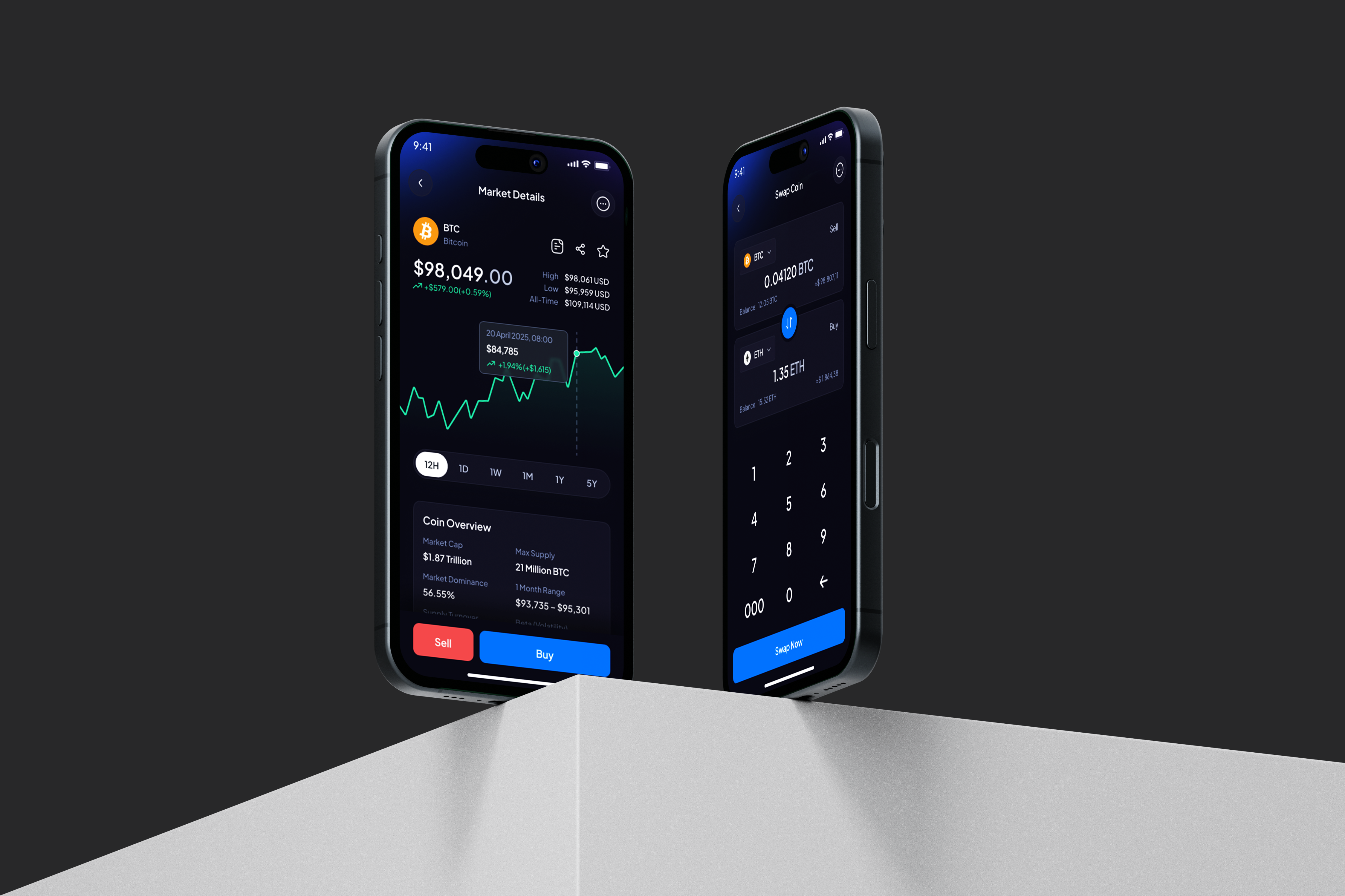 The Elegant Evolution of Crypto Wealth Mobile App🦊📈 android ui asset management bitcoin blockchain crypto wallet cryptocurrency dark mode dashboard design defi dribbble ethereum exchange fintech ios design mobile app portfolio tracker premium ui swap trading app ui