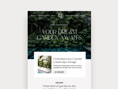 Custom Website Design for a Landscape Designer custom website design showit showit custom website showit website showit website designer web design website