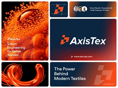 AxisTex - Modern Textile Logo Branding brand designer brand identity branding custom logo logo logo branding logo design logoforsell modern logo textile logo timeless logo