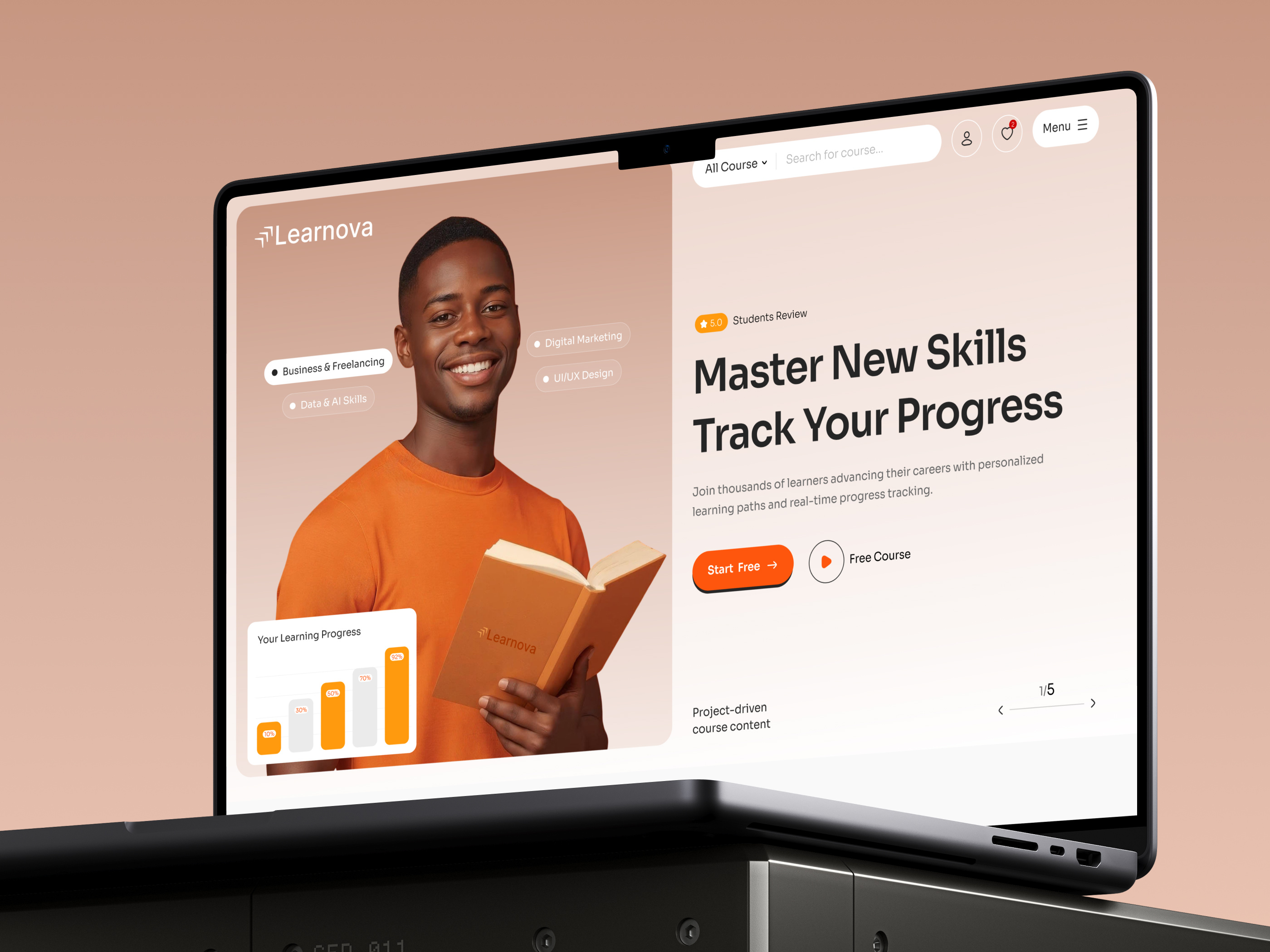 E-Learning SaaS Website UI Design