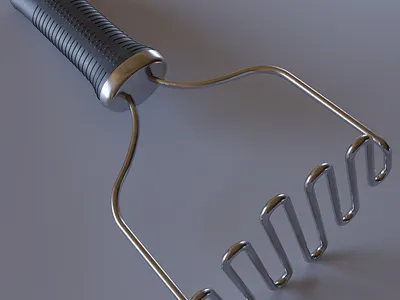 Wire Style Potato Masher 3d blender