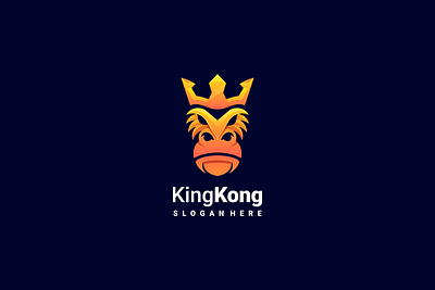King kong gradient logo 3d animation app branding design graphic design illustration king kong gradient logo logo ui vector