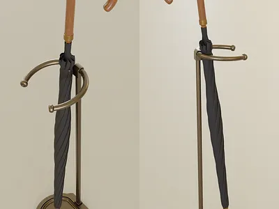 Umbrella on Metal Stand 3d blender