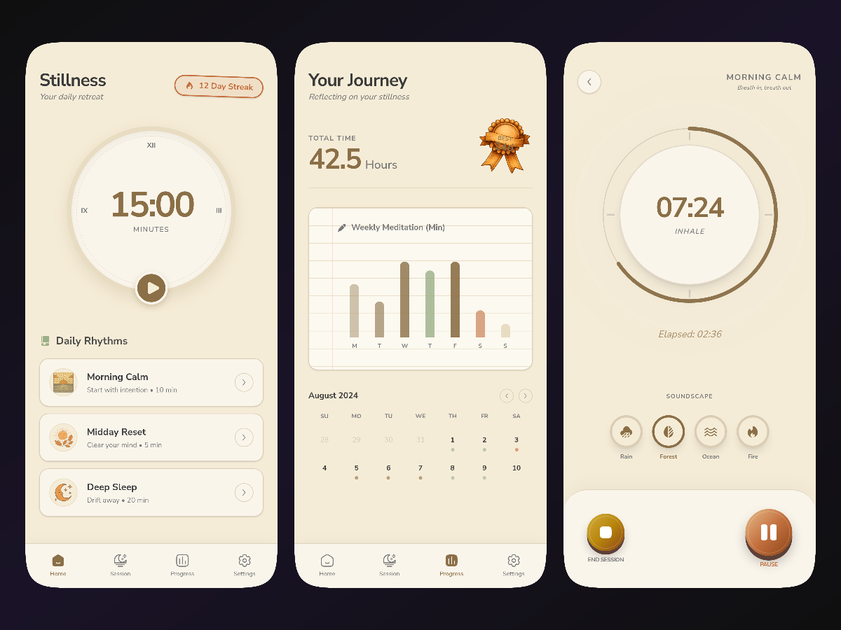 Meditation Timer / Retro Analog Design