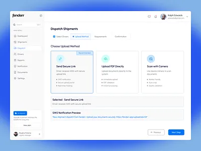 Logistics Shipment Dispatch Dashboard UI delivery system logistic company dashboard logistics shipment dashboard ui shipment dashboard design shipment dashboard ui web design