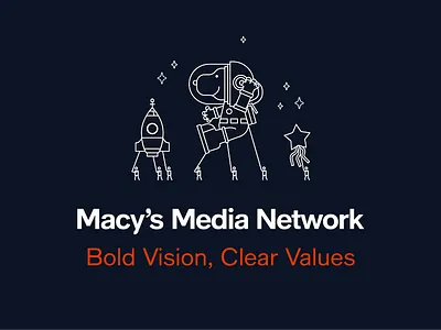 Macy's Media Network Summit Nametag flat illustration marketing minimal retail snoopy