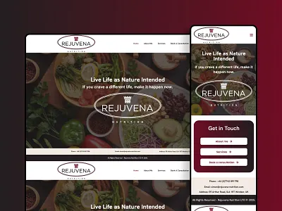 REJUVENA Nutrition - WordPress | Shailesh Baldaniya bootstrap css branding css design illustration javascript jquery ui website wordpress