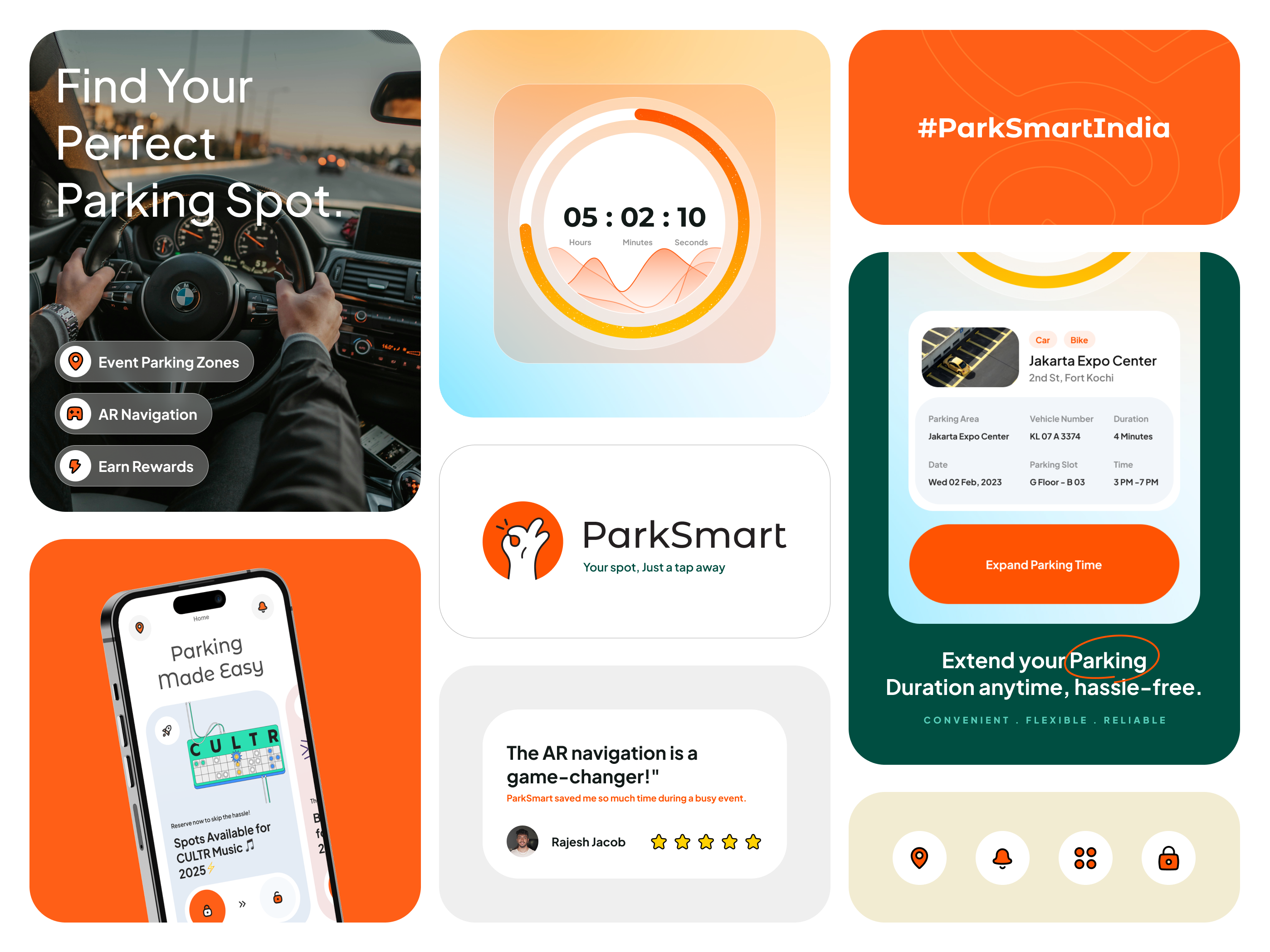 ParkSmart – Seamless Parking Experience app design mobileapp mobility app parking app product design smart parking ui ux uidesign urban mobility uxdesign