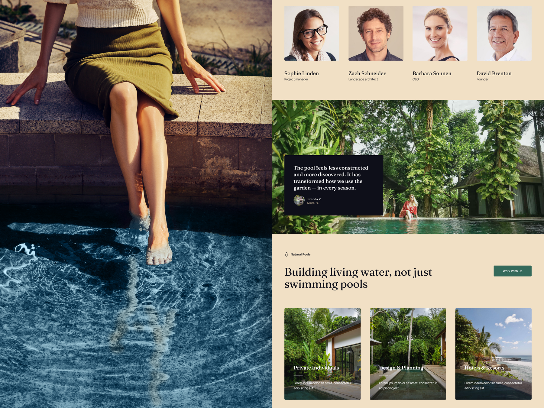 Website for Swimming Ponds & Natural Living Pools Construction