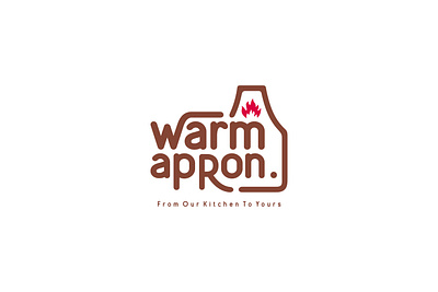 Warm Apron apron apron design breakfast cafe coffee cooking logo dining fire logo food logo kitchen logo lunch minimalist pantry logo restaurant logo