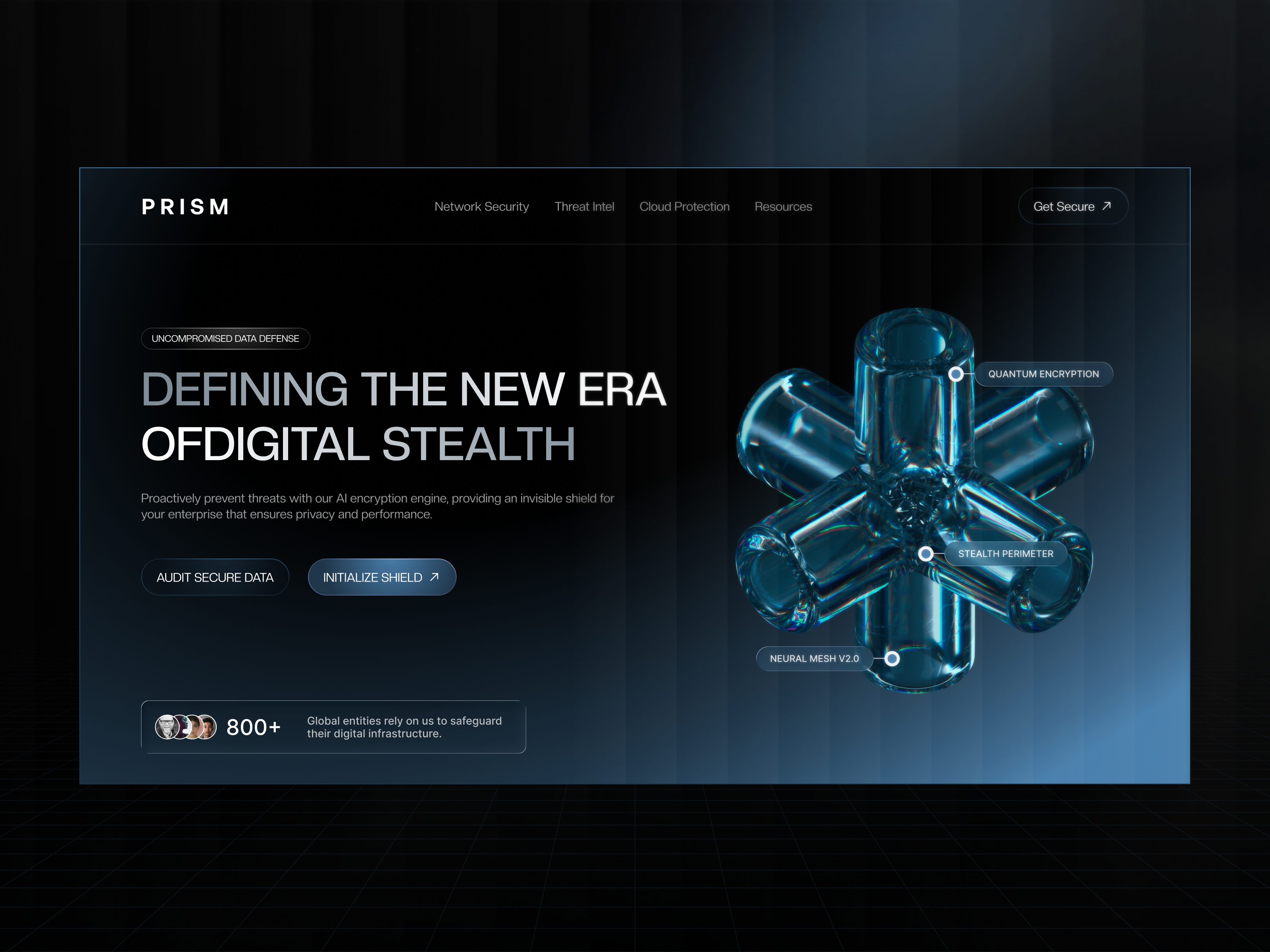 Example of Landing Page Hero Section UI Design