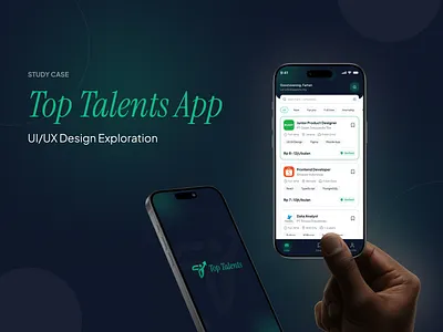 Top Talents App design figma job portal mobile app ui uiux user experience user interface ux