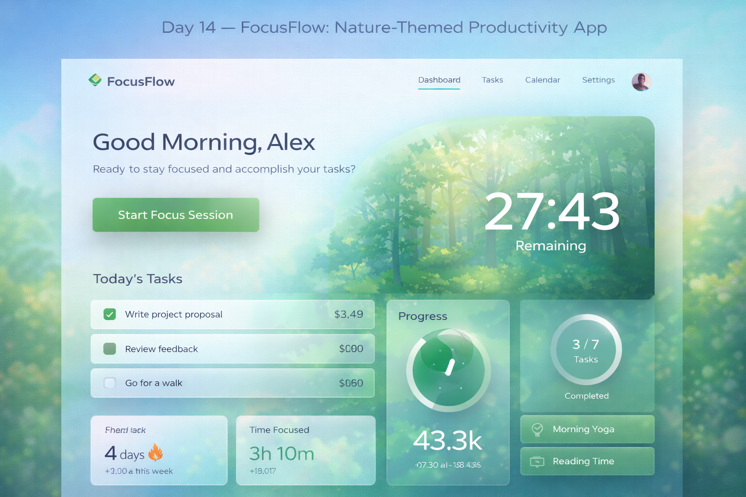 FocusFlow: Staying focused with nature