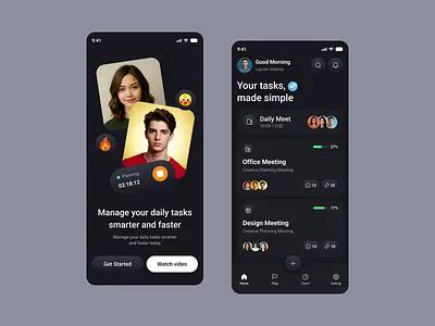 Task Managment App app interface designer application figma ios meeting scheduler mobile mobile app design project management task task application design task list task management task management app task manager application to do list app ui ux weekly planner