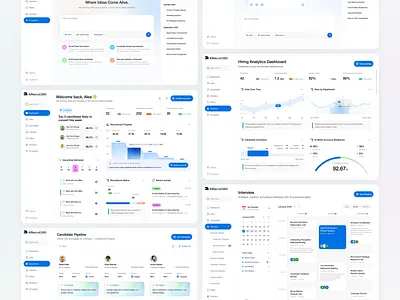 AI Recruitment Platform UIUX interface product saas service startup ui ux web