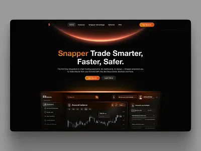 Trading Landing Page blockchain crypto trading hero homepage landing landing page trade trading web design