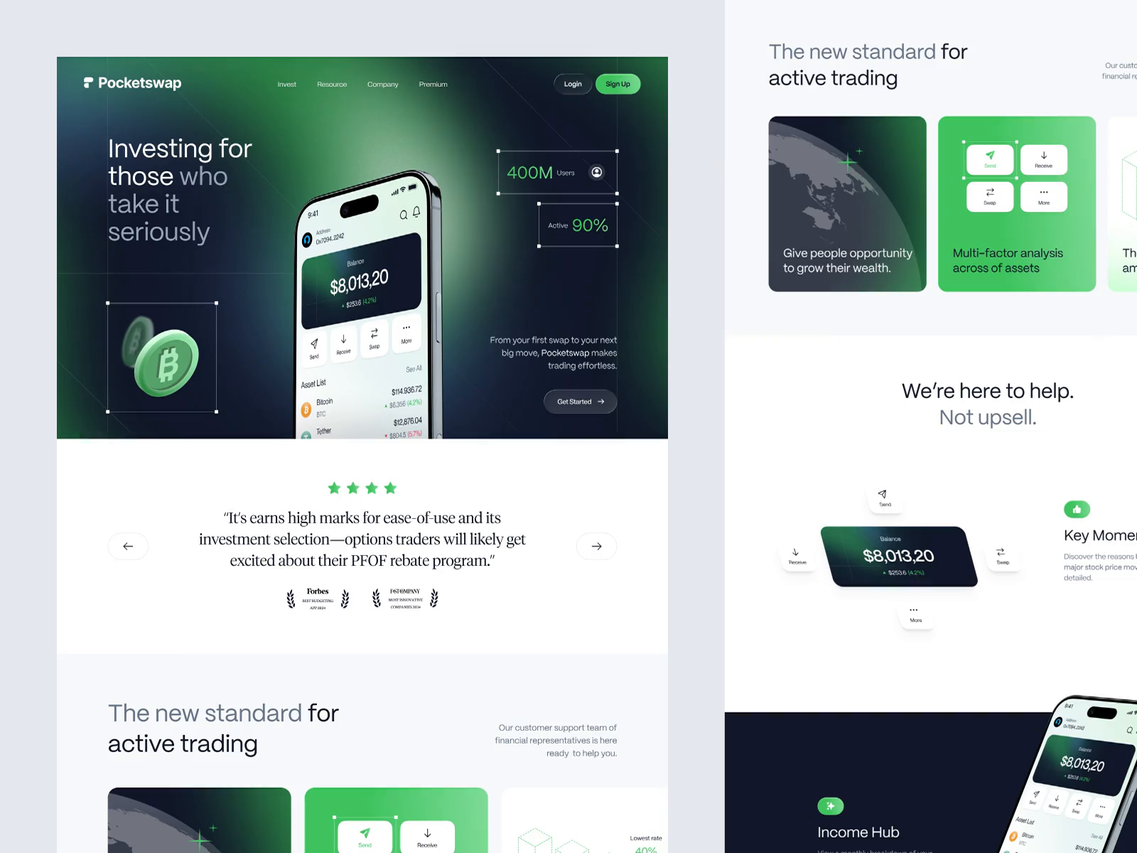 Pocketswap - DeFi Landing Page
