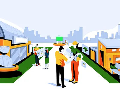 Smart City Community Illustration character illustration concept illustration design ecommerce illustration environment illustration flat illustration graphic design illustration illustration design illustrator modern urban environments product design storytelling illustration vector vector illustration visual design