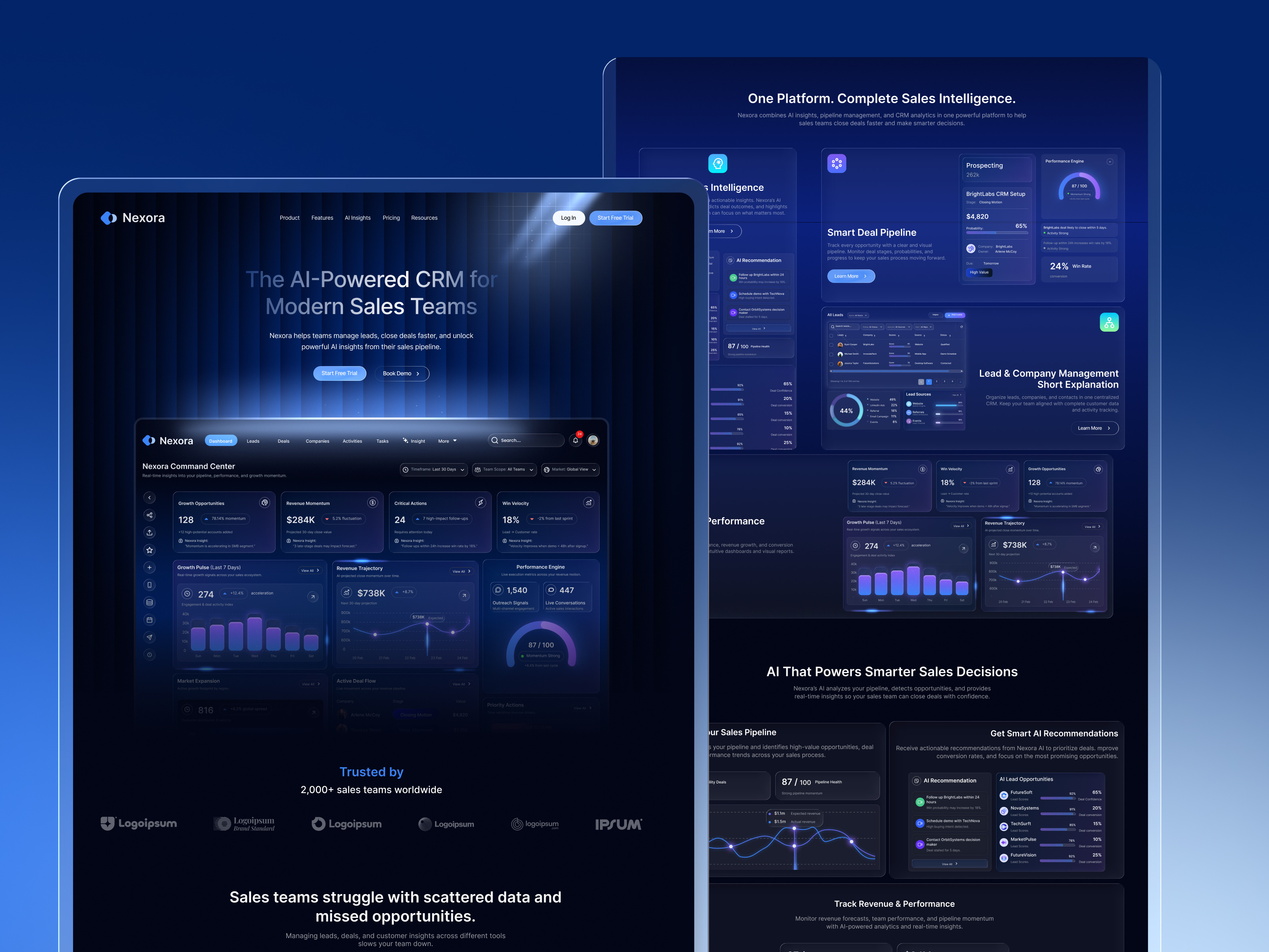 Example of Modern Landing Page/Website Design