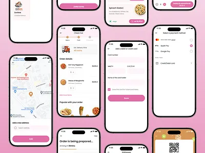 Pizza Delivery Mobile App UI Design food delivery food delivery app food delivery app ui design mobile application pizza app pizza app ui design pizza delivery app