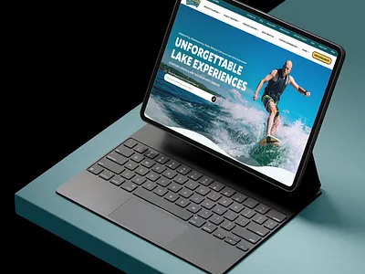 Lake Experiences - Landing Page branding business clean company design elegant elevated wake co. graphic design illustration landing page logo minimal modern parallax tourism travel website uiux vector vintage webflow