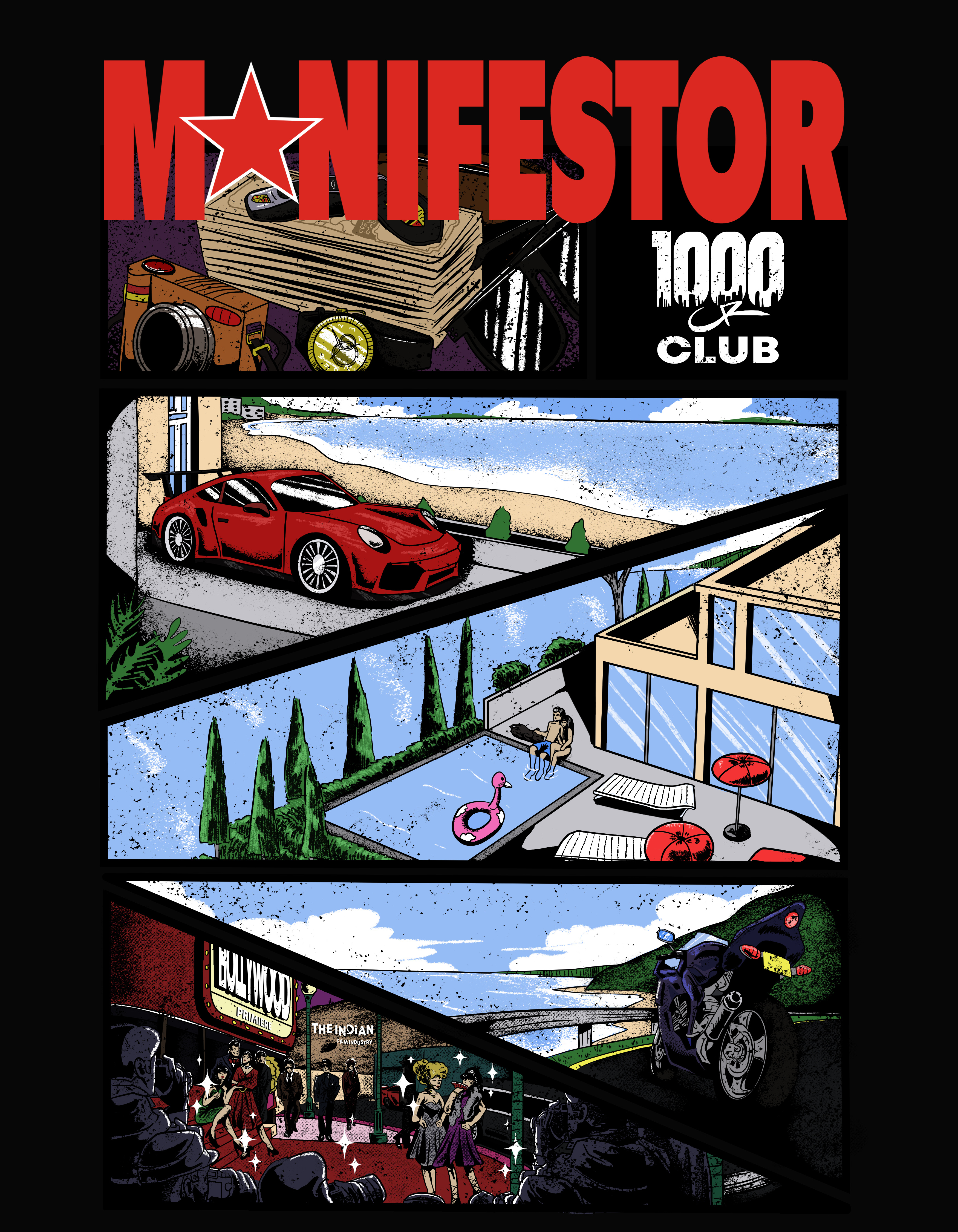 MANIFESTOR 90sband art artwork beachlife branding car design drawing freehand graphic design illustration lifestyle merchdesign posterdesign retro streetwear tshirtdesign vintage