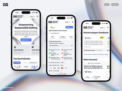 RG - Mobile News Homepage Design article betting clean design feed gambling homepage light mobile news publishing read research ground sports trending ui web website